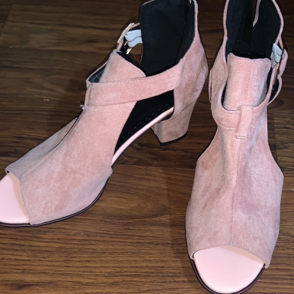 Elegant Pink Women's Open-Toe Heels